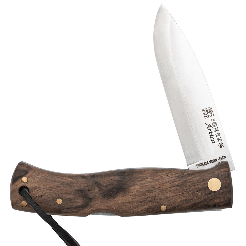 Joker™ »Artica« Folding Knife, Scandi Grind, Walnut | 710061 | 710061